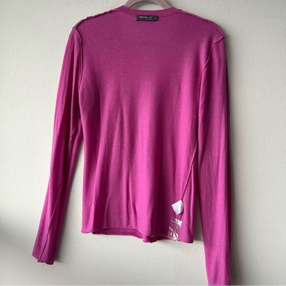 Canelle Cashmere Cardigan in magenta - Picture 7 of 8